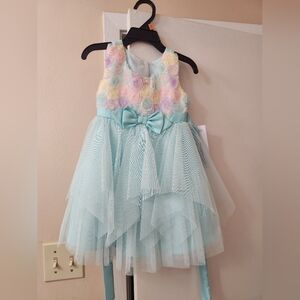 Jona Michelle Pastel Floral Dress with Bow
